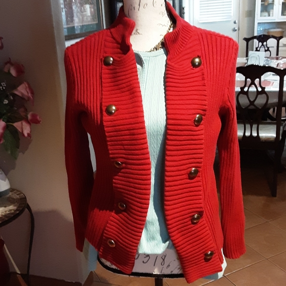 CHAPS Red Jackets Coats Spandex Vintage - Picture 1 of 7
